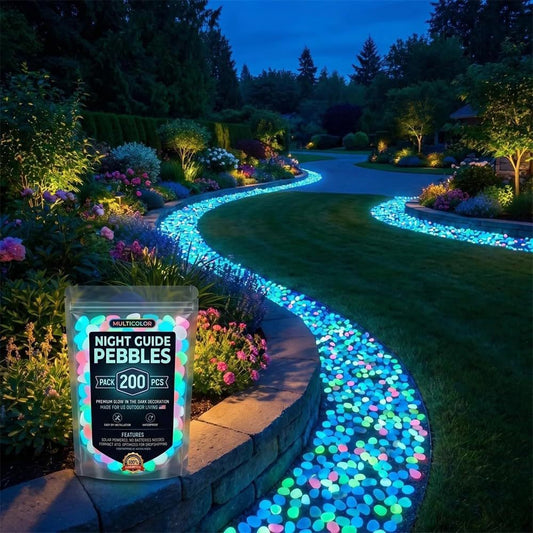 🌈Colorful Glow-in-the-Dark Garden Stones
