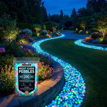 🌈Colorful Glow-in-the-Dark Garden Stones