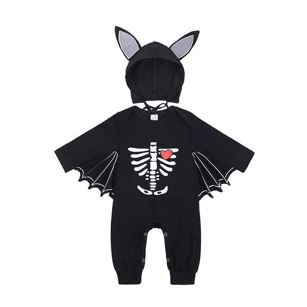 🦇 Baby Bat Halloween Costume Romper | 2 Prints Available