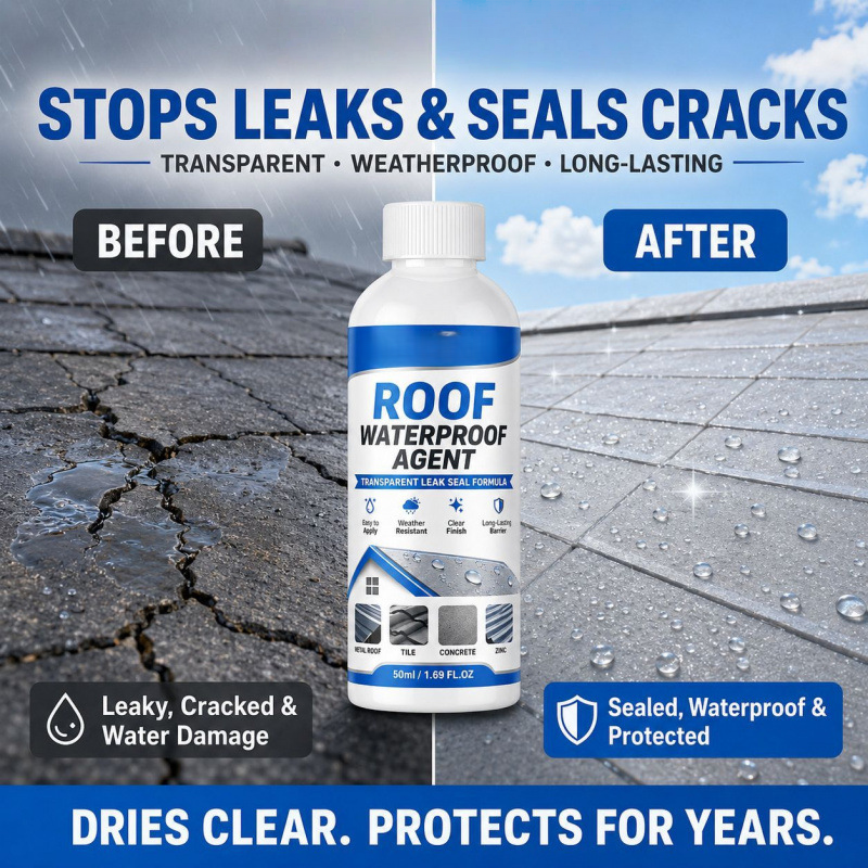 Roof Waterproof Agent|Stop roof leaks fast with our transparent leak‑seal formula🏠