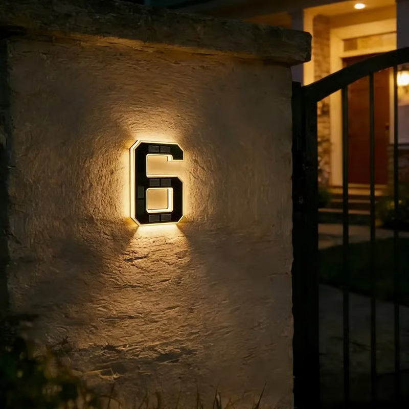 ☀️ Solar LED Illuminated House Numbers