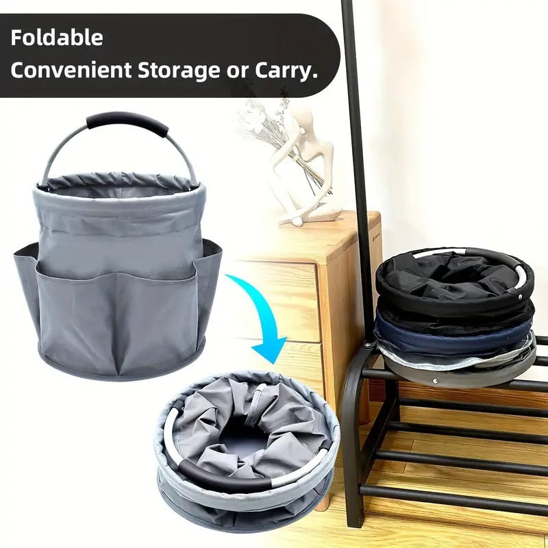 Fold‑able Garden Tool Storage Bucket Bag-All‑purpose Portable Organizer For Outdoor Daily‑use