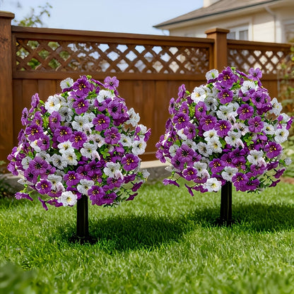 Artificial Outdoor Fake Flowers with Ground Stake