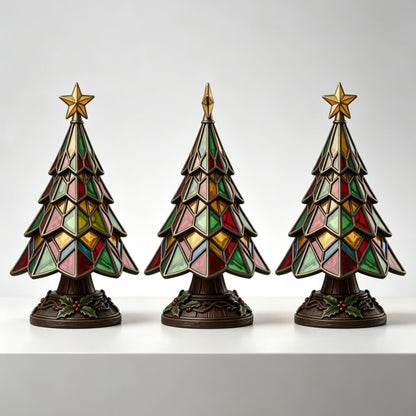 🎄Stained‑Glass Style Christmas Tree Table Lamp