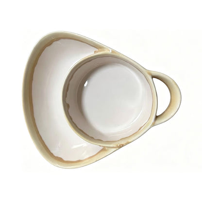 🍚Divided Ceramic Soup & Side Bowl-2‑in‑1 Ergonomic Ceramic Bowl For Soup, Snacks & Casual Meals