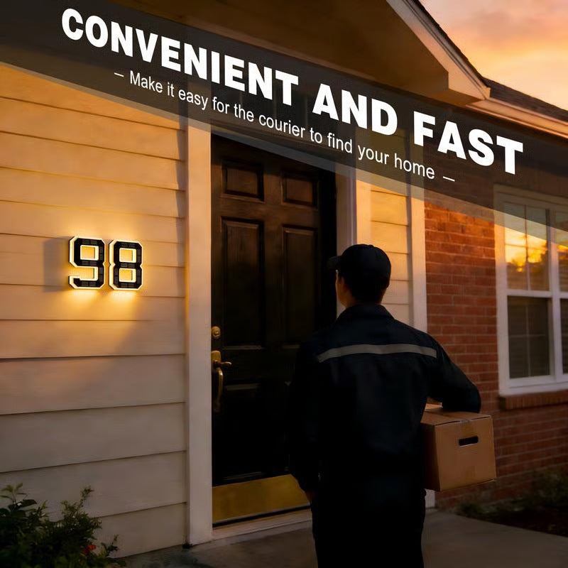 ☀️ Solar LED Illuminated House Numbers