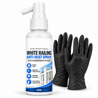 🤍White Railing Anti-Rust Spray-Rust Protection & Surface Renewal Spray for White Railings & Fences