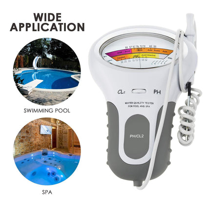 💧🔬 Pool & Spa PH Chlorine Water Quality Tester|Accurately measure the pH and chlorine levels in your swimming pool—simple, fast, and reliable🏊