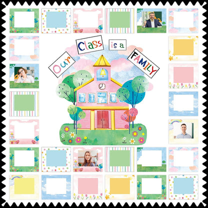 🏫 Our Class Family Bulletin Board Decor | Student Photo Frame Cutout Set