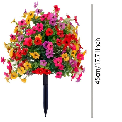 Artificial Outdoor Fake Flowers with Ground Stake