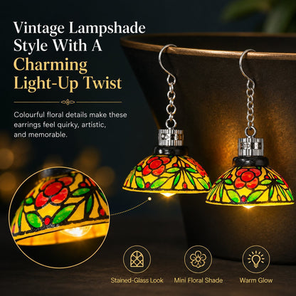 💡Handmade Vintage Light-Up Chandelier Earrings