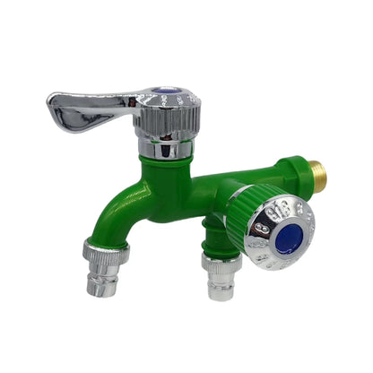 💧 Dual-Outlet Faucet – Two Independent Water Connections for Laundry, Garden & Everyday Cleaning