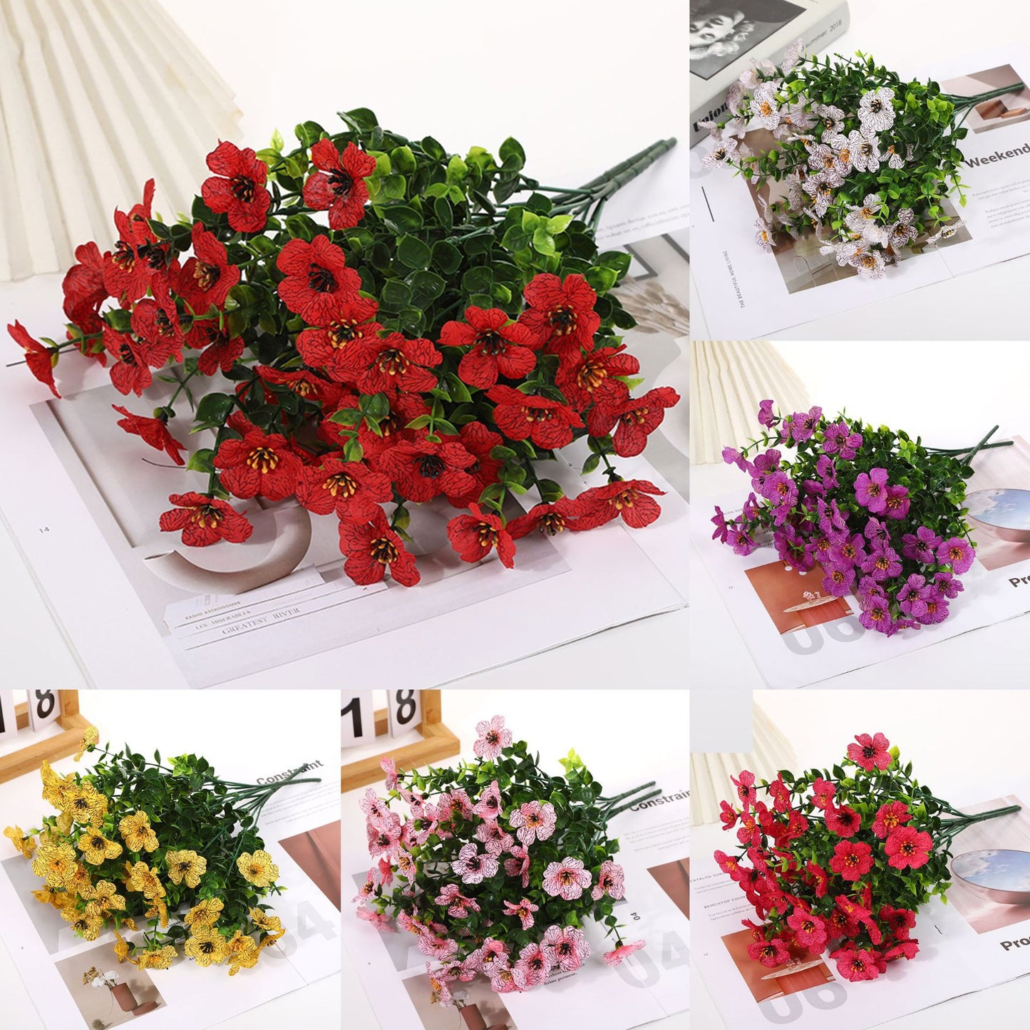 🏵️10 Pcs Artificial Flowers for Outdoor Decoration|UV-resistant autumn floral sprays