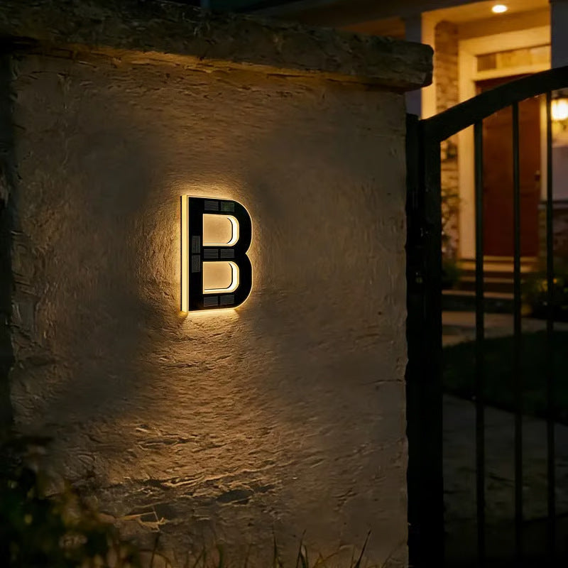 ☀️ Solar LED Illuminated House Numbers