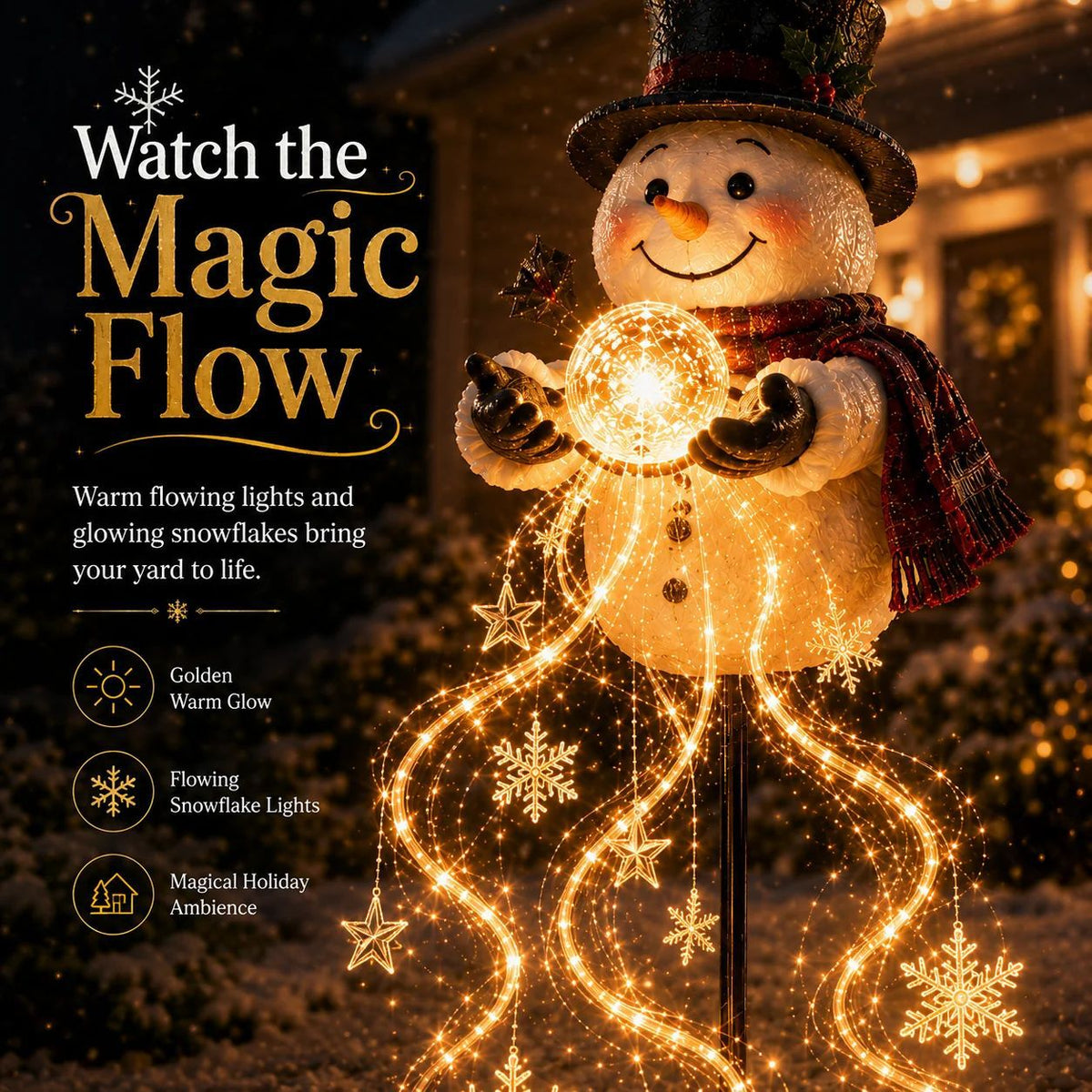 🔥Free Shipping - 🎅✨ 2026 New Santa’s Flying Sleigh Gift Cascade –  Christmas Garden Light