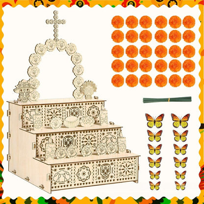 🏵️Day of the Dead Wooden Altar Display Set