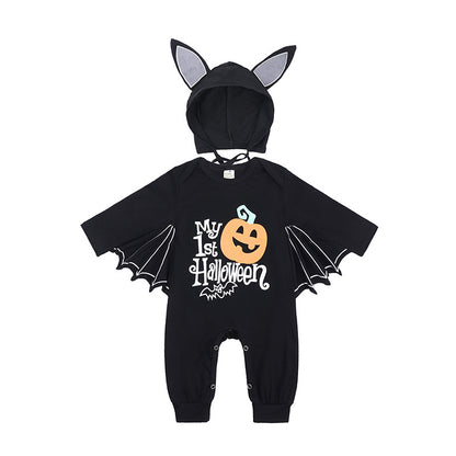 🦇 Baby Bat Halloween Costume Romper | 2 Prints Available
