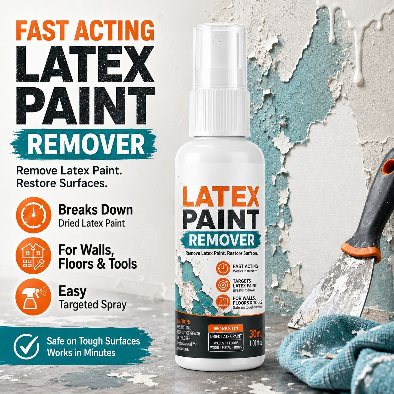 2-Pack Multi-Surface Latex Paint Remover Spray