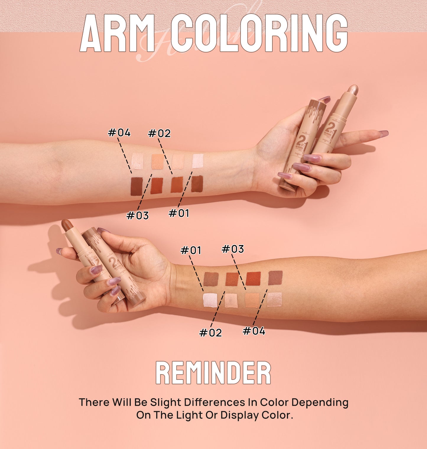 ✨2‑in‑1 Highlight & Contour Stick