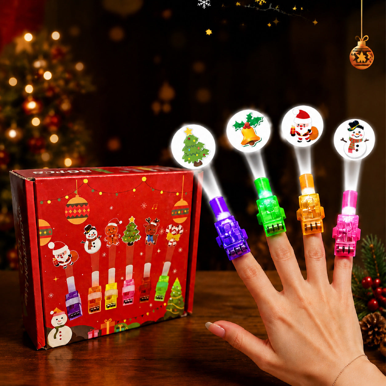 👻 LED Projection Finger Lights