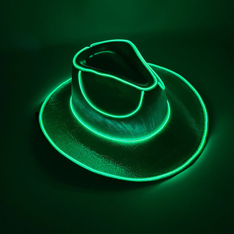 Light Up the Night 👻 LED Glow Cowboy Hat – Halloween Party Costume