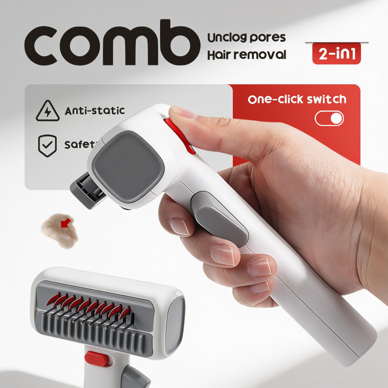 🐶 Pet Deshedding Comb 2 in 1 Grooming Tool