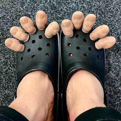 🦵 Realistic Toe-Shaped Clog Charms(10 Pieces) | Viral, Hilarious Prank Shoe Accessories