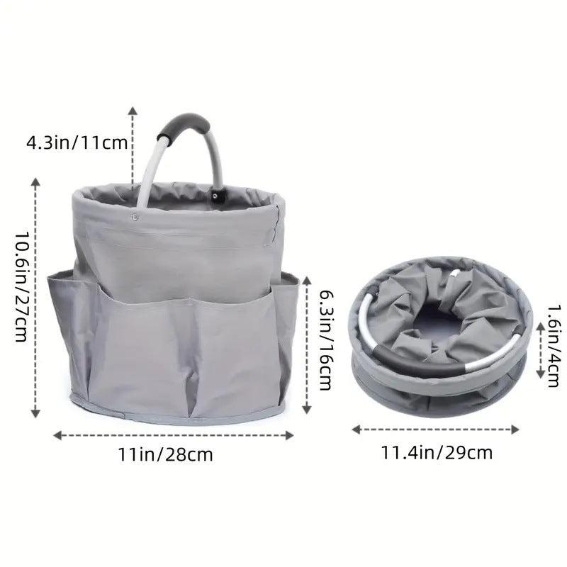 Fold‑able Garden Tool Storage Bucket Bag-All‑purpose Portable Organizer For Outdoor Daily‑use
