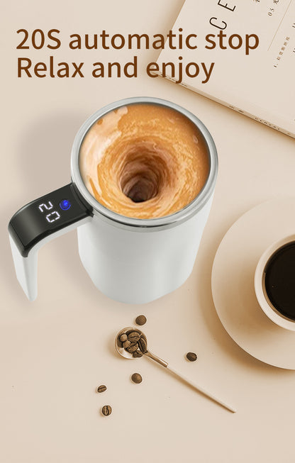 ☕ 380ml Electric Self-Stirring Coffee Mug – USB Rechargeable with LED Temperature Display & 304 Stainless Steel Liner