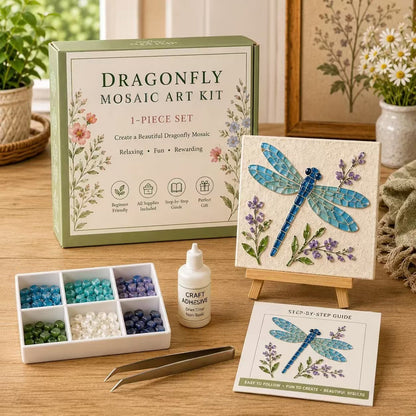 🪴 Garden Mosaic Art Craft Kit | Beginner Friendly DIY Glass Tile Mosaic Painting Set