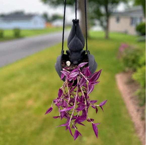 🦇 Hanging Bat Planter | Gothic Bat Succulent Pot