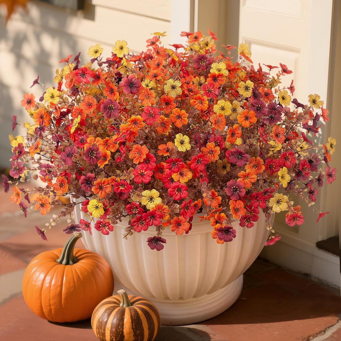 🏵️10 Pcs Artificial Flowers for Outdoor Decoration|UV-resistant autumn floral sprays