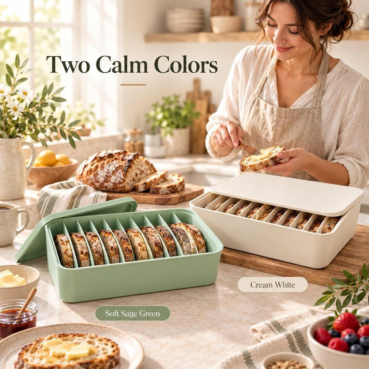 🍞11-Slot Silicone Bread Freezer Box 一 Keep Sourdough slices Separate