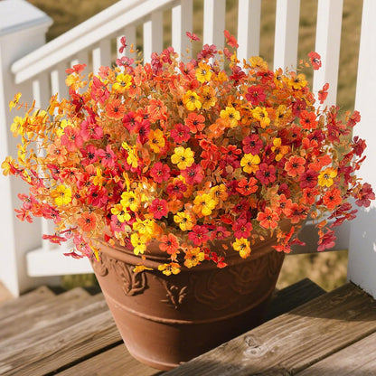 🏵️10 Pcs Artificial Flowers for Outdoor Decoration|UV-resistant autumn floral sprays
