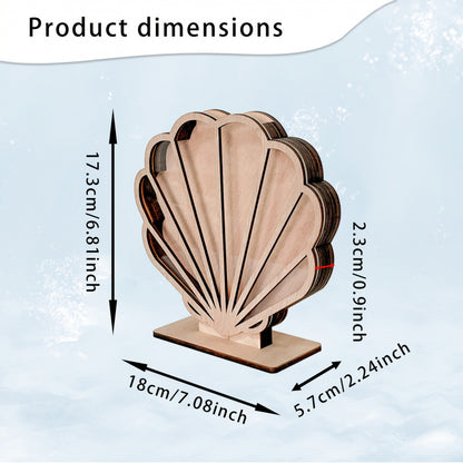 🌊Sea Shell Display Box Wooden Starfish Holder