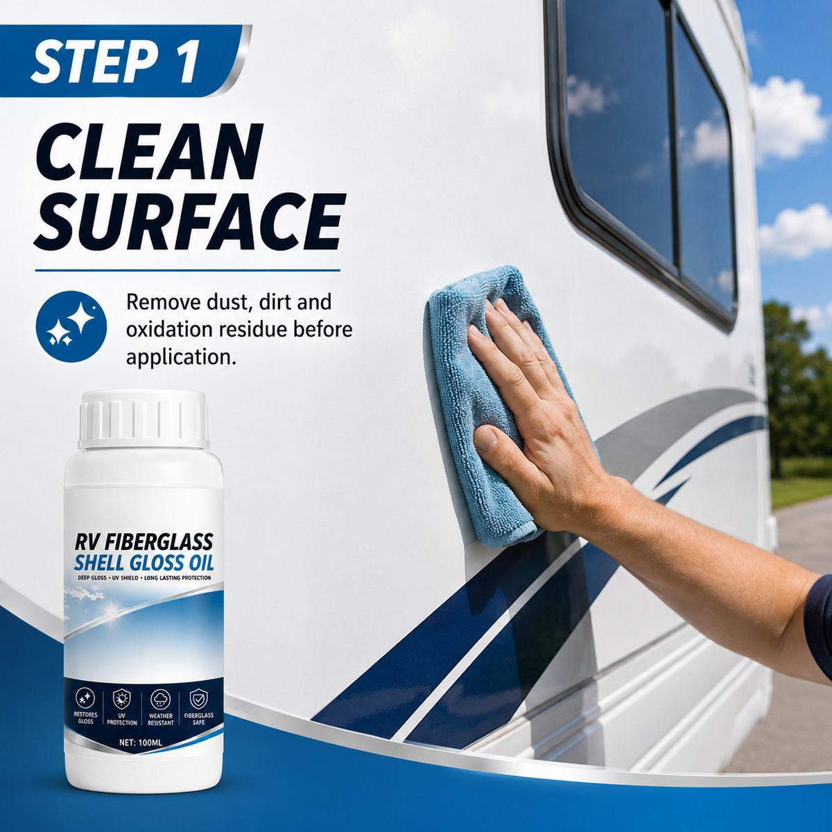 ✨RV Fiberglass Gloss Oil Shine Restorer