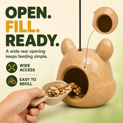 🐿️Squirrel Head Feeder - Big Funny Animal Head Squirrel Feeder for Outdoor Garden
