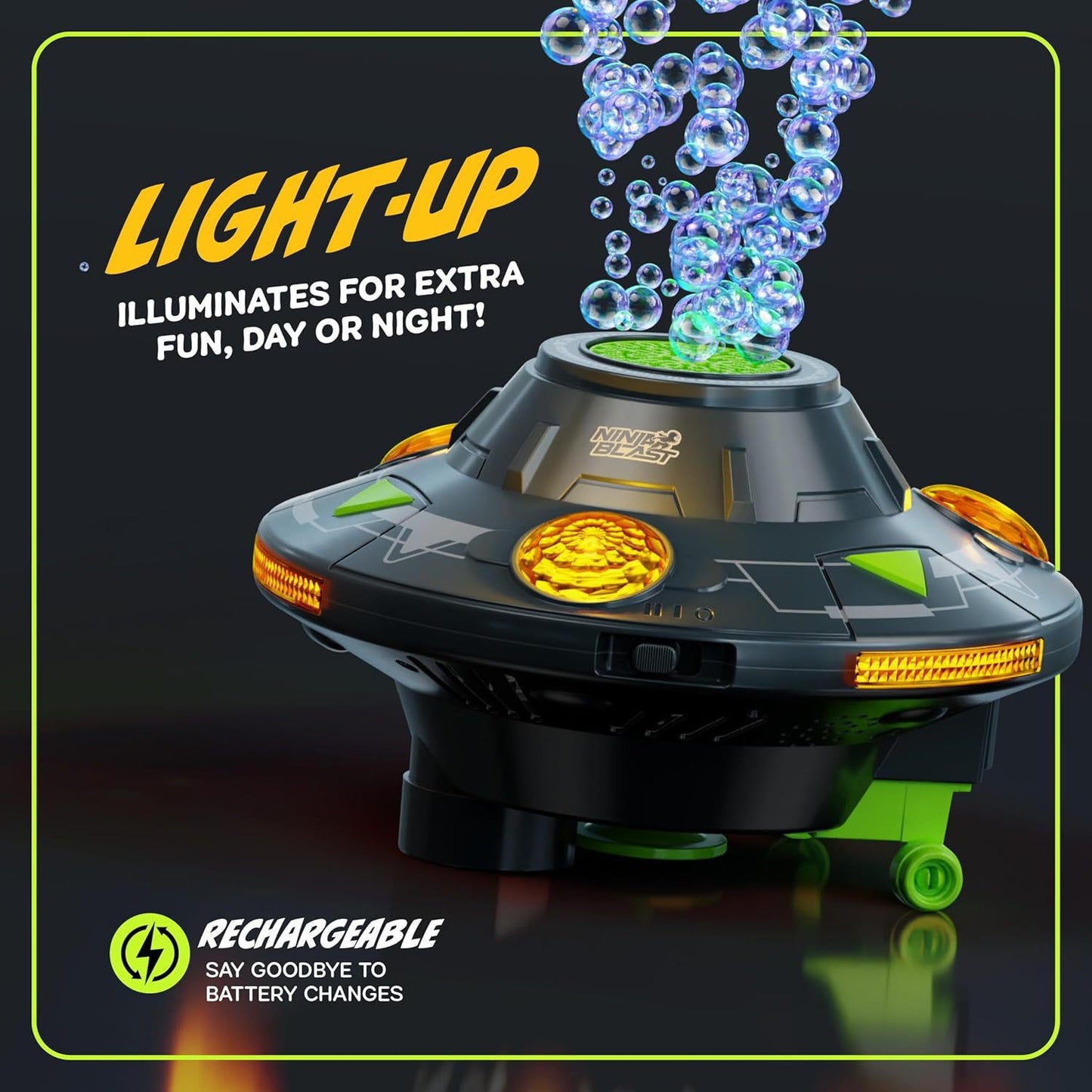 🛸 UFO Moving Bubble Machine