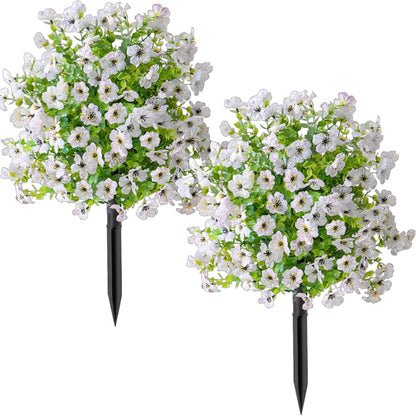Artificial Outdoor Fake Flowers with Ground Stake