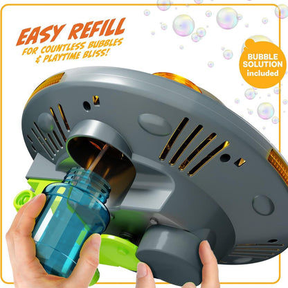 🛸 UFO Moving Bubble Machine