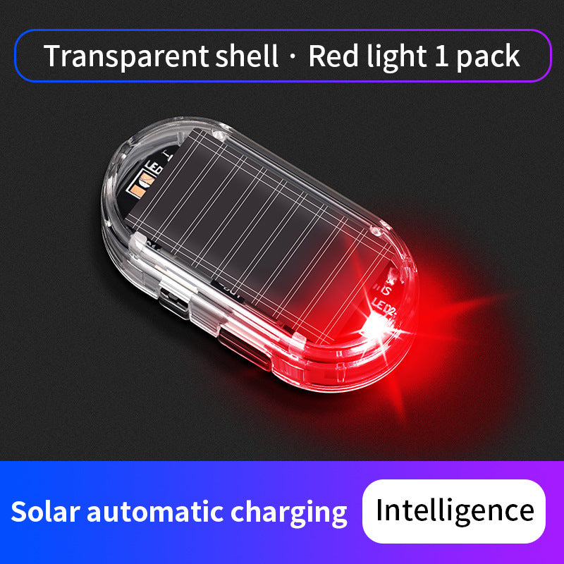 🚨Solar-Powered Simulated Car Alarm Light （2PCS）– Light-Sensing LED Security Warning Flasher