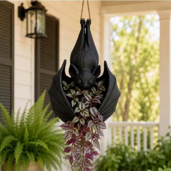 🦇 Hanging Bat Planter | Gothic Bat Succulent Pot