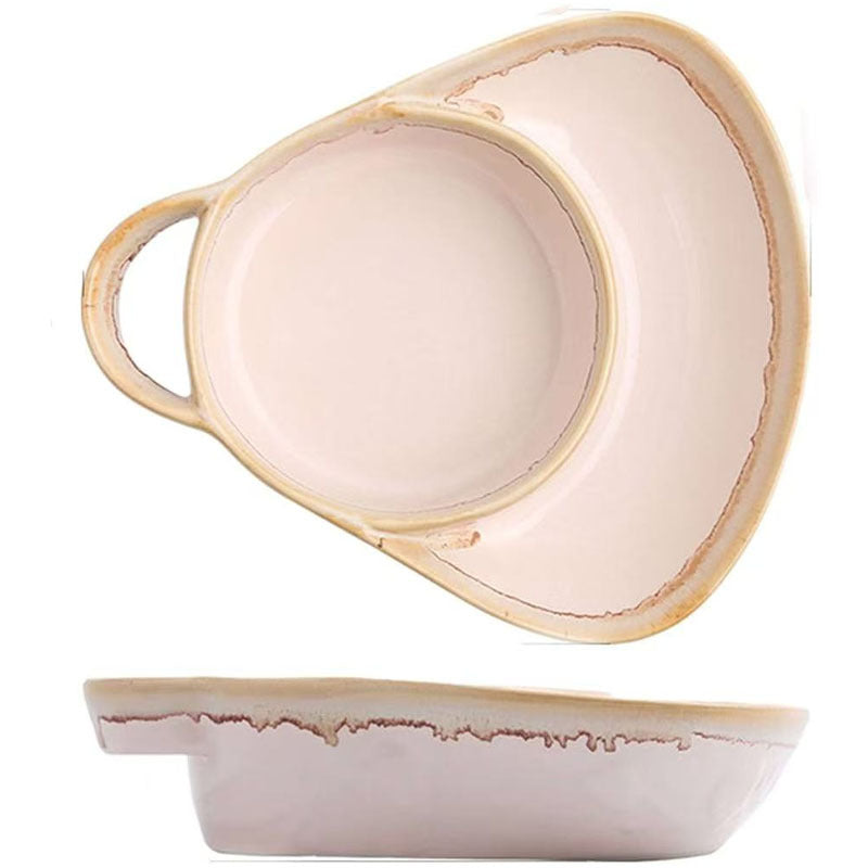 🥘 Vintage Embossed Split Serving Dish Oven Safe