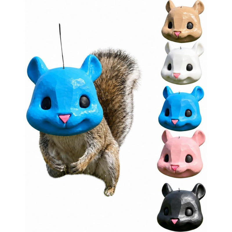 🐿️Squirrel Head Feeder - Big Funny Animal Head Squirrel Feeder for Outdoor Garden