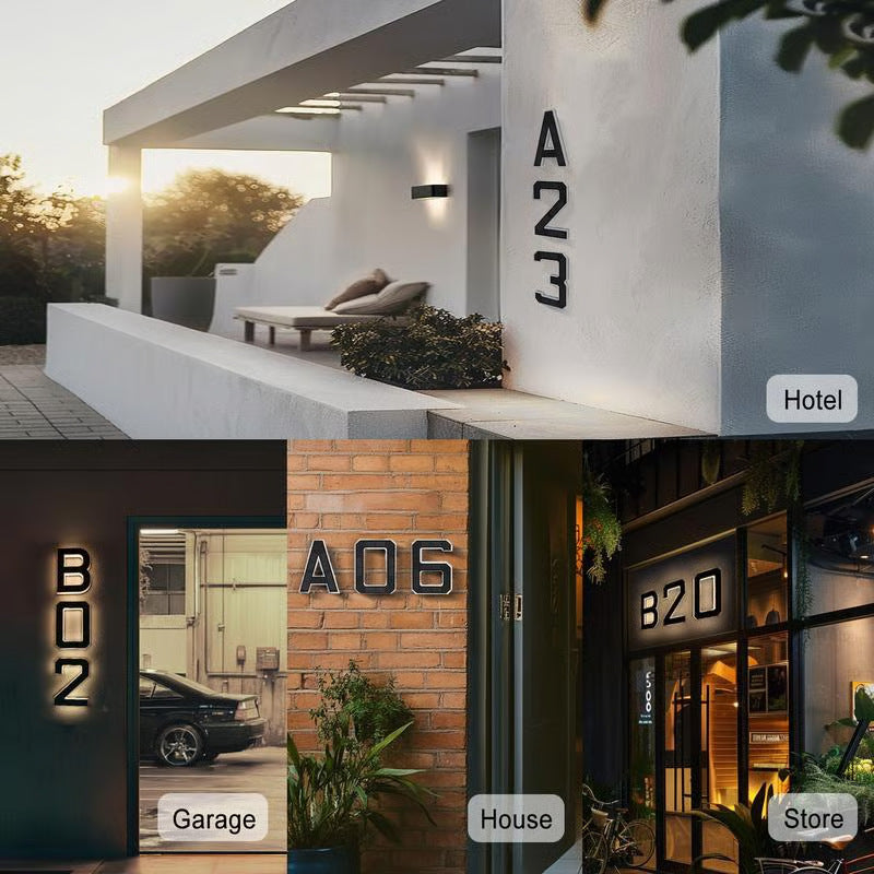 ☀️ Solar LED Illuminated House Numbers