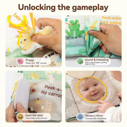 🌿Sensory Peekaboo Fabric Book for Infants