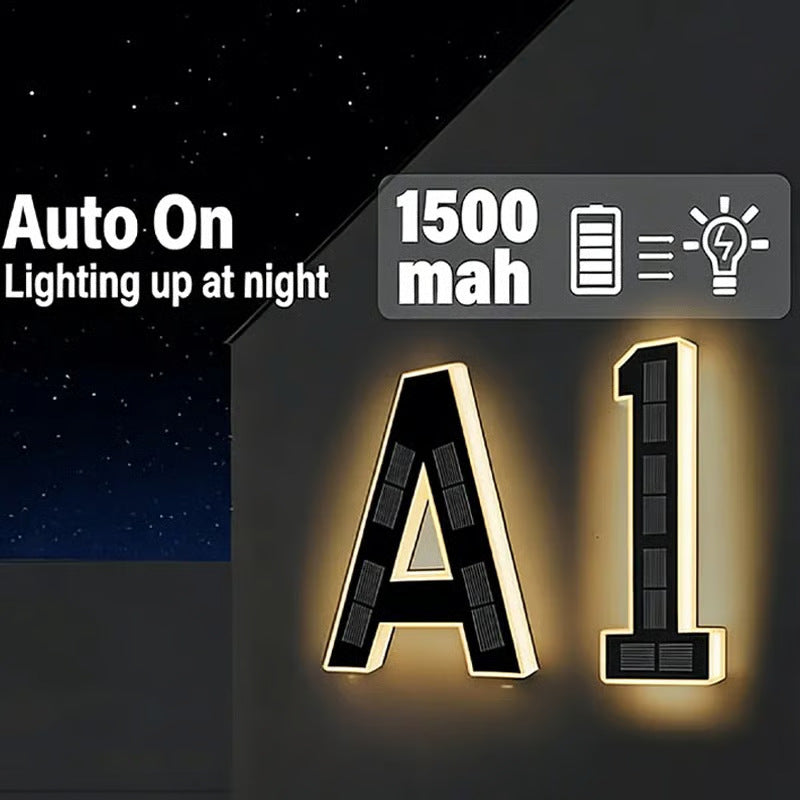 ☀️ Solar LED Illuminated House Numbers