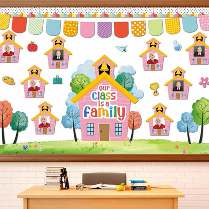 🏫 Our Class Family Bulletin Board Decor | Student Photo Frame Cutout Set
