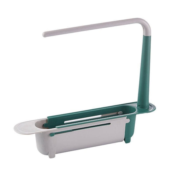 ✨ Adjustable Telescopic Sink Organizer – Drain, Dry & Declutter