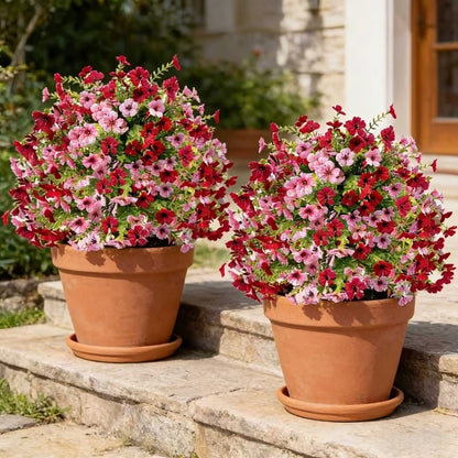 Artificial Outdoor Fake Flowers with Ground Stake